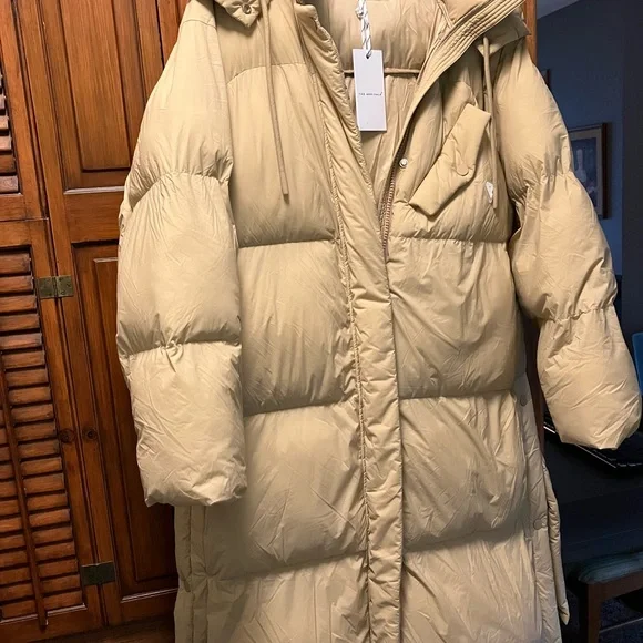 The Arrivals Beige Puffer Jacket - Picture 2 of 13